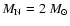 $M_{\rm N}=2~M_\odot$