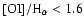 $\rm [OI]/H_{\alpha} < 1.6$