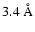 $3.4~\hbox{\rm\AA}$