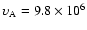 $\upsilon _{\rm A}=9.8\times 10^{6}$
