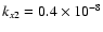 $k_{x2}=0.4\times 10^{-8}$