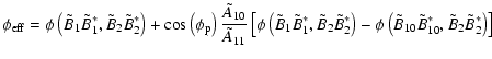$\displaystyle \phi _{\rm eff} =\phi \left( {\tilde {B}_1 \tilde {B}_1 ^\ast ,\t...
..._{10} \tilde {B}_{10}
^\ast ,\tilde {B}_2 \tilde {B}_2 ^\ast } \right)} \right]$