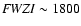 ${\it FWZI} \sim 1800$