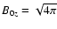 $B_{0z}=\sqrt{4 \pi}$