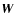 $\vec{W}$