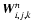 $\vec{W}^n_{i,j,k}$