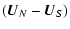 $\displaystyle \left(\vec{U}_N - \vec{U}_S \right)$