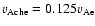 $v_{\rm Ache}=0.125v_{\rm Ae}$