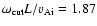 $\omega_{\rm cut} L / v_{\rm Ai} =1.87$
