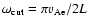 $\omega_{\rm cut}=\pi v_{\rm Ae} / 2L$