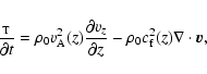\begin{displaymath}\frac{\partialP_{{\rm T}}}{\partial t}=\rho_0 v_{\rm A}^2(z) ...
...al v_z}{\partial z}-\rho_0 c_{\rm f}^2(z)\nabla \cdot \vec{v},
\end{displaymath}