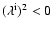 $(\lambda^{\rm i})^2 < 0$