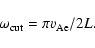 \begin{displaymath}\omega_{\rm cut}=\pi v_{\rm Ae}/2 L .
\end{displaymath}