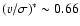 $(v/\sigma)^{\ast}\sim 0.66$