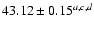 $43.12 \pm 0.15^{{\tiny {a,c,d}}}$