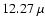 $12.27 ~ \mu$