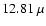 $12.81 ~ \mu$