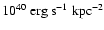 $10^{40}~{\rm erg\ s^{-1}\ kpc^{-2}}$