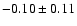 $-0.10\pm0.11$