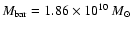 $M_{\rm bar}=1.86\times10^{10}~{M}_{\odot}$
