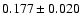 $ 0.177\pm0.020$