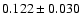 $ 0.122\pm0.030$