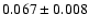 $ 0.067\pm0.008$
