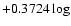 $+0.3724\log$