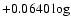 $+0.0640\log$