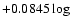 $+0.0845\log$