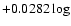 $+0.0282\log$