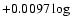 $+0.0097\log$