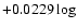 $+0.0229\log$