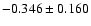 $-0.346\pm 0.160$