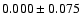 $ 0.000\pm 0.075$