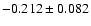 $-0.212\pm 0.082$