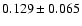 $ 0.129\pm0.065$
