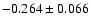 $ -0.264\pm0.066$