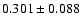 $ 0.301\pm0.088$