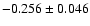 $-0.256\pm 0.046$