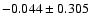 $-0.044\pm 0.305$