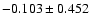 $-0.103\pm 0.452$