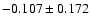 $-0.107\pm 0.172$