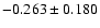 $-0.263\pm 0.180$