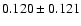 $ 0.120\pm 0.121$