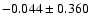 $-0.044\pm 0.360$