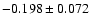 $-0.198\pm 0.072$