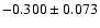 $-0.300\pm 0.073$