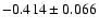 $-0.414\pm 0.066$