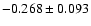 $-0.268\pm 0.093$